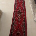 فرش کناره دراز باریک ماشینی گلدار