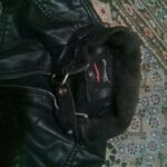 کاپشن چرم مشکی